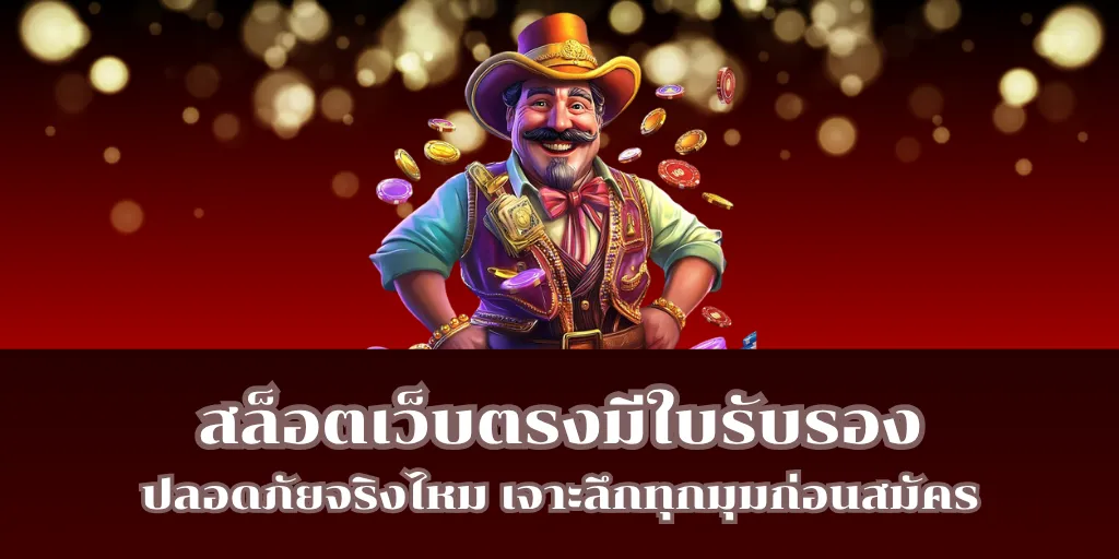 สล็อตเว็บตรงมีใบรับรอง ปลอดภัยจริงไหม เจาะลึกทุกมุมก่อนสมัคร